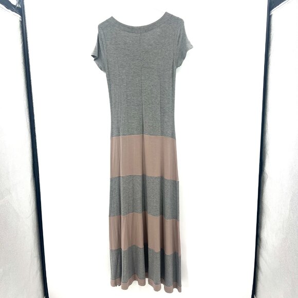 Gap Gray Pink Colorblock Short Sleeve Maxi Dress Women's Small - Picture 6 of 8